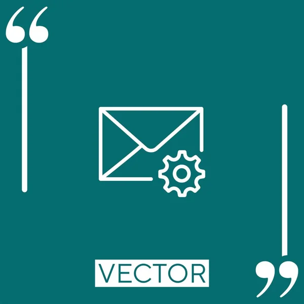 Ícone Vetor Correio Ícone Linear Linha Curso Editável — Vetor de Stock