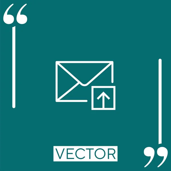 Mail Vektor Symbol Lineares Symbol Editierbare Strichlinie — Stockvektor