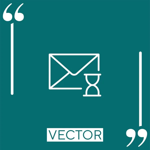 Mail Vektor Ikon Lineáris Ikon Szerkeszthető Vonal — Stock Vector