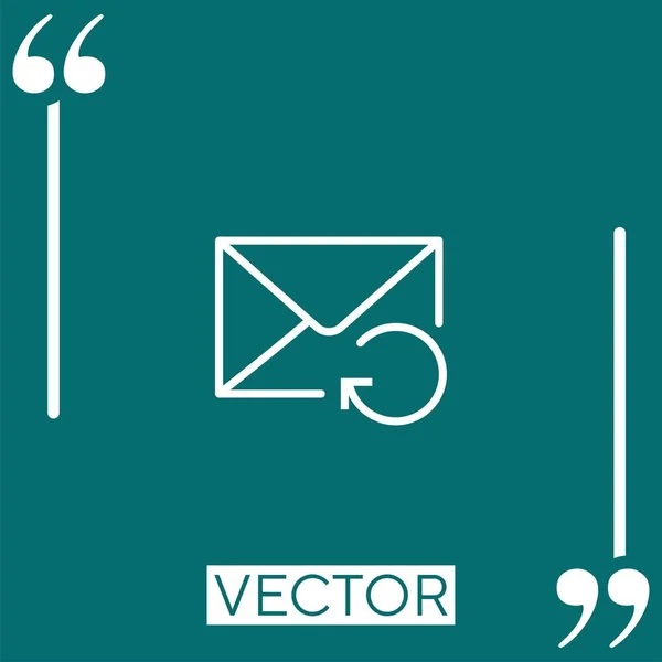 Mail Vektor Ikon Lineáris Ikon Szerkeszthető Vonal — Stock Vector