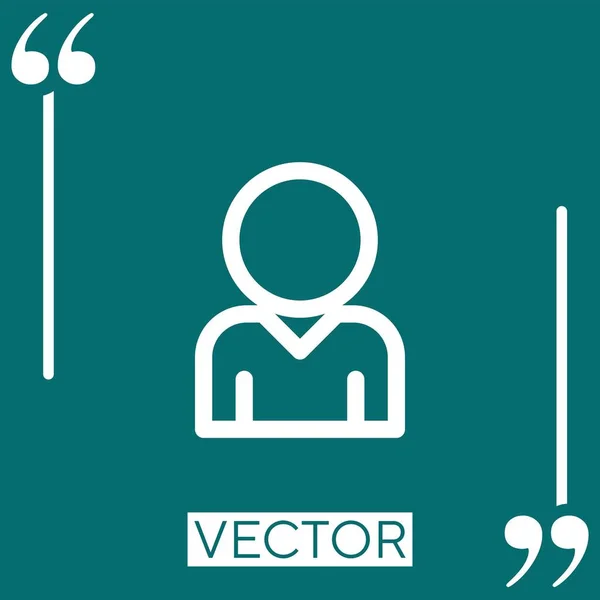 Male Avatar Vector Icon Linear Icon Editable Stroke Line — Stock Vector