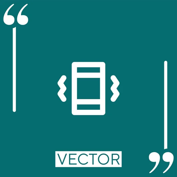 Handy Vektor Symbol Lineares Symbol Editierbare Strichlinie — Stockvektor