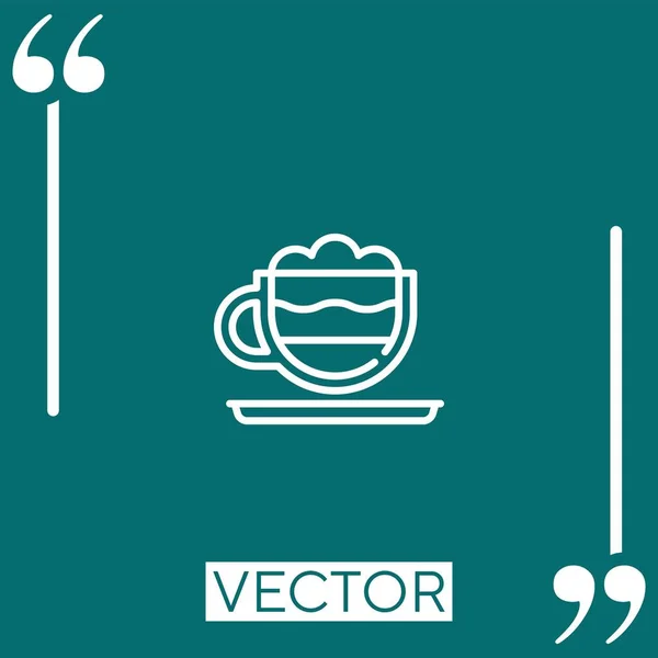 Mocha Vector Icon Linear Icon Editable Stroke Line — Stock Vector