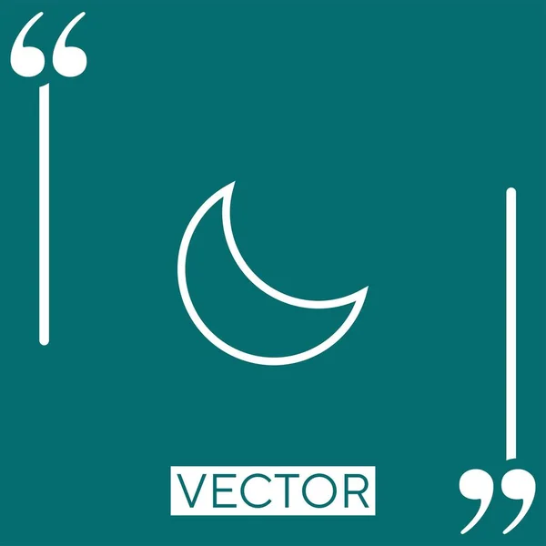 Icono Del Vector Lunar Icono Lineal Línea Carrera Editable — Vector de stock