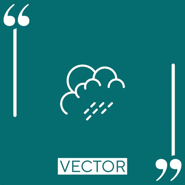 Icono Del Vector Lluvia Matutino Icono Lineal Línea Carrera Editable — Vector de stock