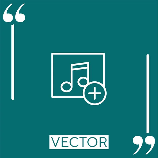 Musik Player Vektorsymbol Lineares Symbol Editierbare Strichlinie — Stockvektor