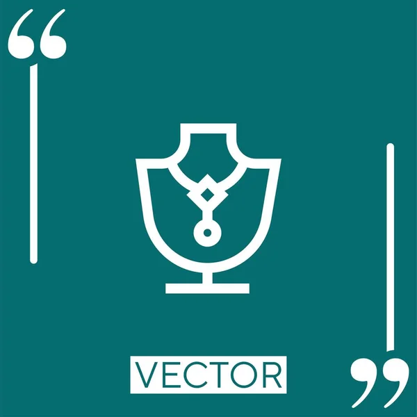 Иконка Векторным Ожерельем Редактируемая Линия — стоковый вектор