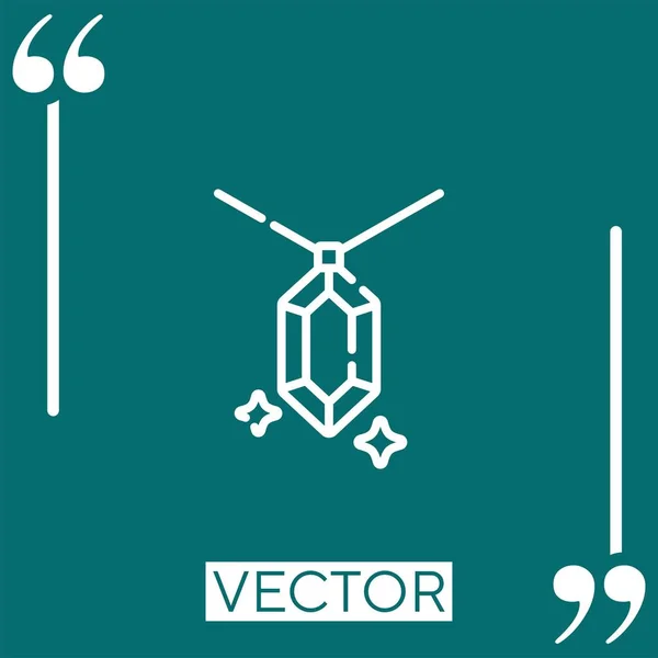 Collar Vector Icono Icono Lineal Línea Carrera Editable — Archivo Imágenes Vectoriales