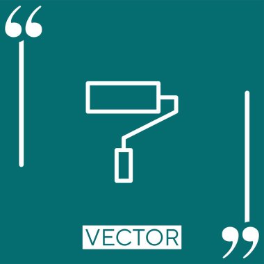 boya silindirli doğrusal simge. Düzenlenebilir vuruş çizgisi