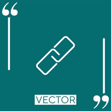 iki zincir lineer simgeyi birbirine bağlar. Düzenlenebilir vuruş çizgisi