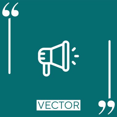 megafon vektör simgesi doğrusal simge. Düzenlenebilir vuruş çizgisi