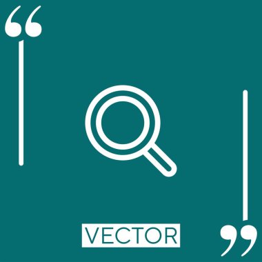 Arama vektörü doğrusal simgesi. Düzenlenebilir vuruş çizgisi