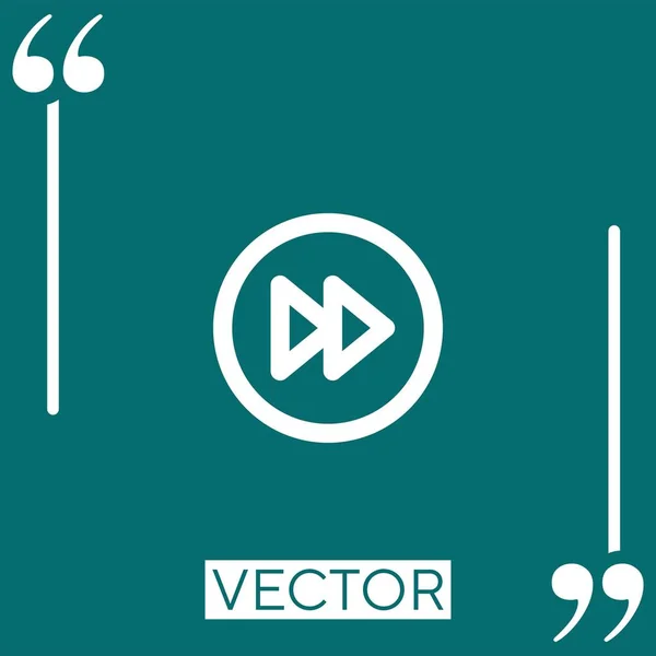 Prochaine Icône Vectorielle Icône Linéaire Ligne Caressée Modifiable — Image vectorielle