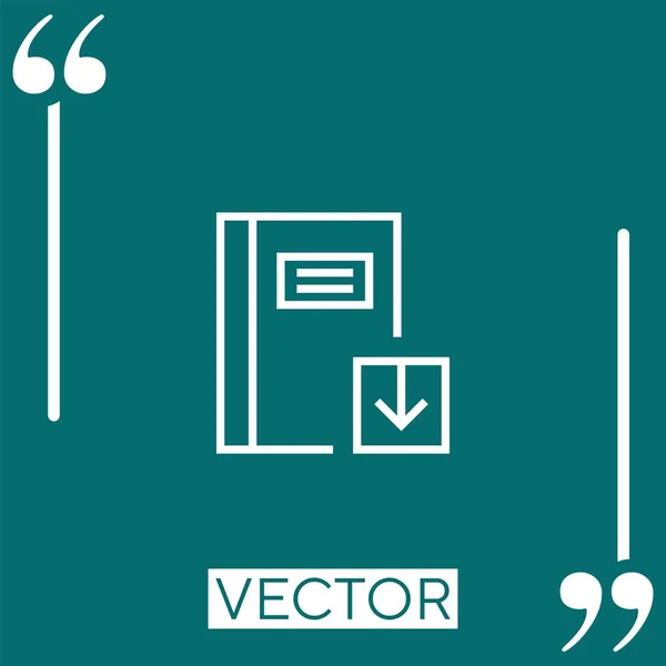 Ícone Vetor Notebook Ícone Linear Linha Curso Editável — Vetor de Stock