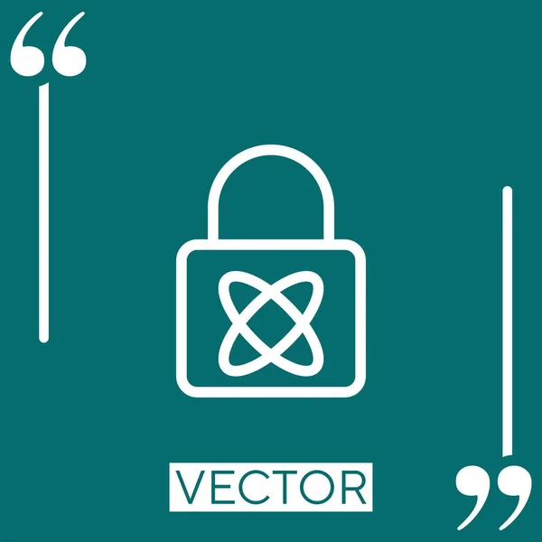 Candado Icono Vectorial Icono Lineal Línea Acariciada Editable — Vector de stock