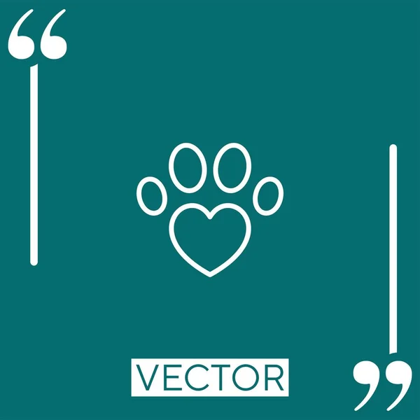 Pet Linear Icon Editable Stroke Line — Stock Vector