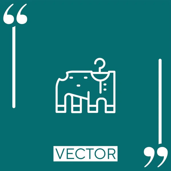 Pet Dress Vector Icon Ícone Linear Linha Curso Editável — Vetor de Stock