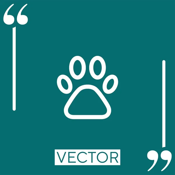 Haustiere Vektor Symbol Lineares Symbol Editierbare Strichlinie — Stockvektor