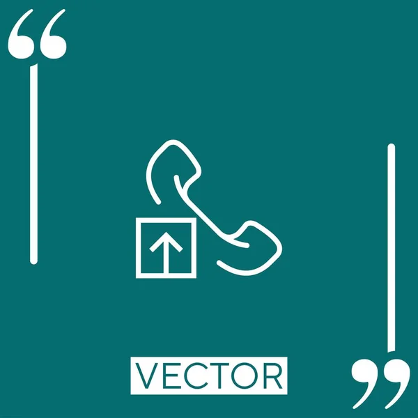 Telefoon Oproep Vector Icoon Lineair Icoon Aanpasbare Slaglijn — Stockvector