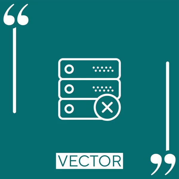 Иконка Вектора Сервера Линейная Редактируемая Линия Хода — стоковый вектор