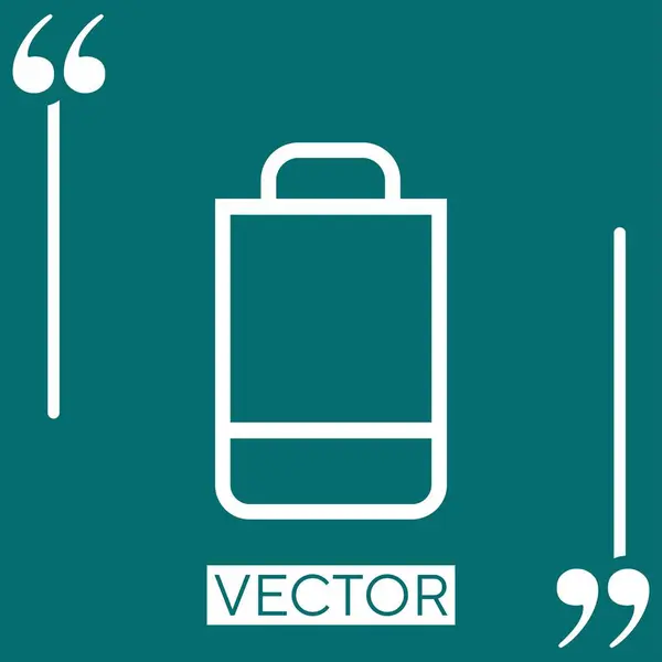 Shopping Bag Vector Icon Linear Icon Editable Stroke Line — Stock Vector