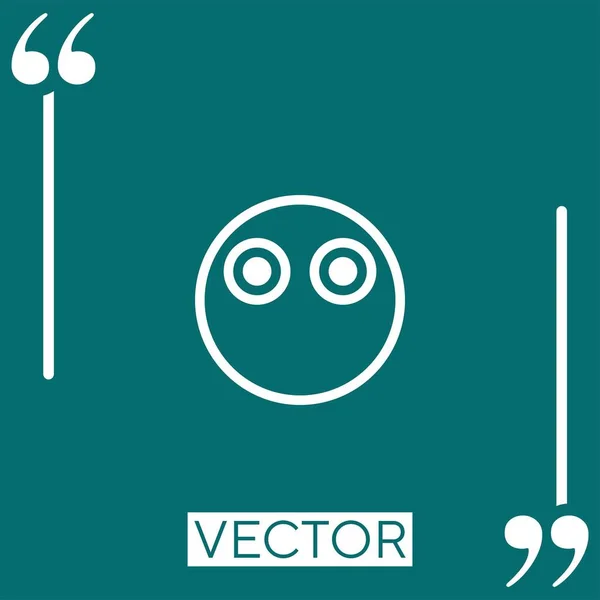 Silent Vector Icon Lineares Symbol Editierbare Strichlinie — Stockvektor