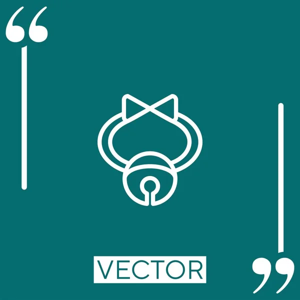 Sleighbell Vektor Symbol Lineares Symbol Editierbare Strichlinie — Stockvektor