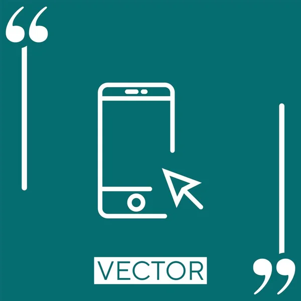Smartphone Vector Icoon Lineair Icoon Aanpasbare Slaglijn — Stockvector