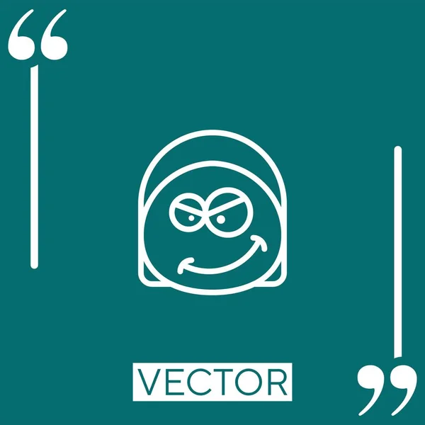 Самодовольная Векторная Иконка Линейная Редактируемая Линия Хода — стоковый вектор