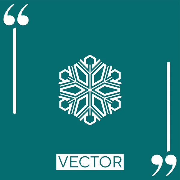 Snowflake Vector Icon Linear Icon Editable Stroke Line — Stock Vector