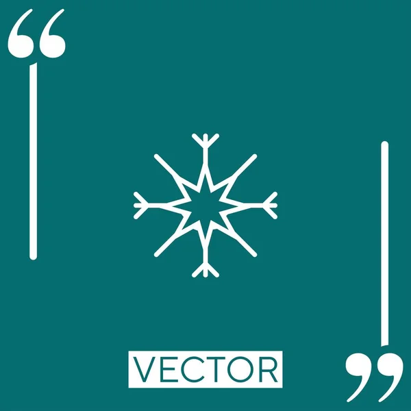 Ícone Vetorial Floco Neve Ícone Linear Linha Curso Editável — Vetor de Stock