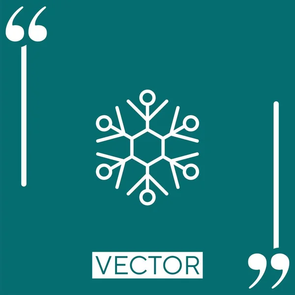 Ícone Vetorial Floco Neve Ícone Linear Linha Curso Editável — Vetor de Stock