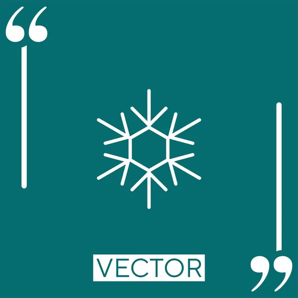 Lumihiutale Vektori Kuvake Lineaarinen Kuvake Muokattava Iskunpituus — vektorikuva