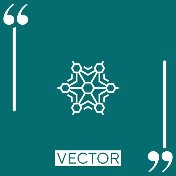Значок Вектора Снежинок Линейная Иконка Редактируемая Линия Хода — стоковый вектор