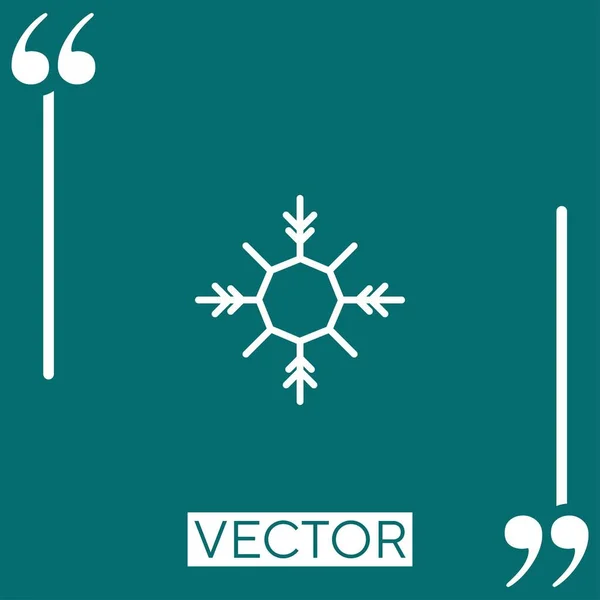 Snowflake Vector Icon Linear Icon Editable Stroke Line — Stock Vector
