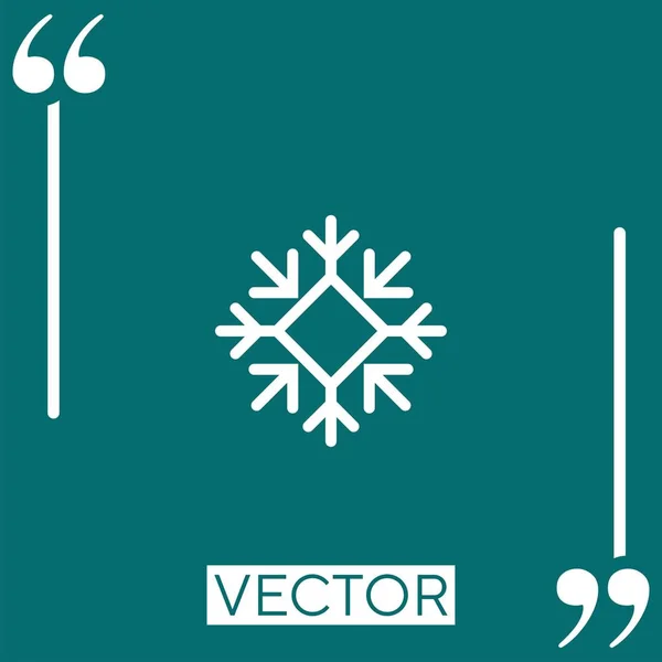 Icône Vectorielle Flocon Neige Icône Linéaire Ligne Course Modifiable — Image vectorielle