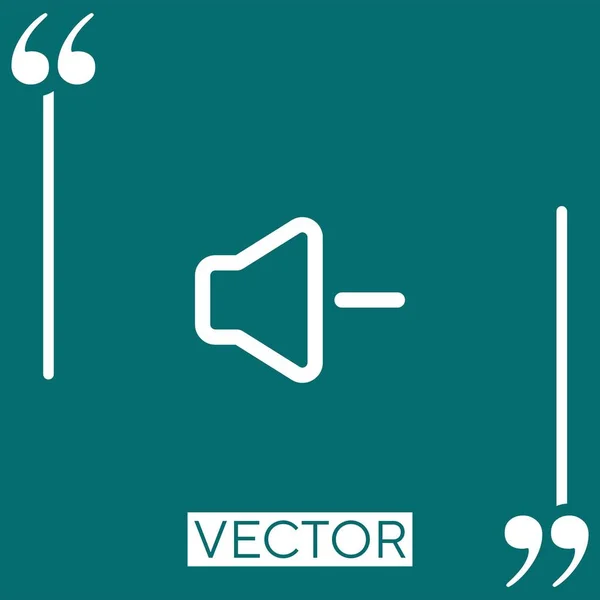 Speaker Outline Linear Icon Editable Stroke Line — Stock Vector