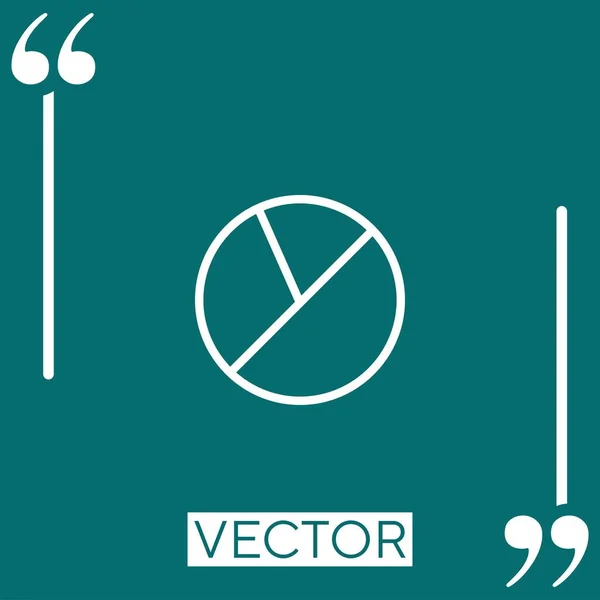 Three Pieces Pie Chart Linear Icon Editable Stroke Line — Stock Vector