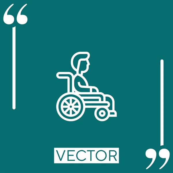 Ikona Vektoru Usnadnění Lineární Ikona Upravitelná Čára Tahu — Stockový vektor