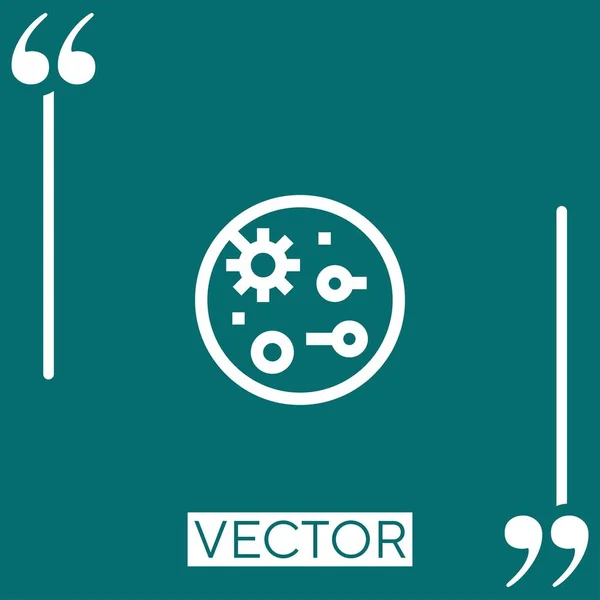 Bacteria Vector Icono Icono Lineal Línea Carrera Editable — Vector de stock