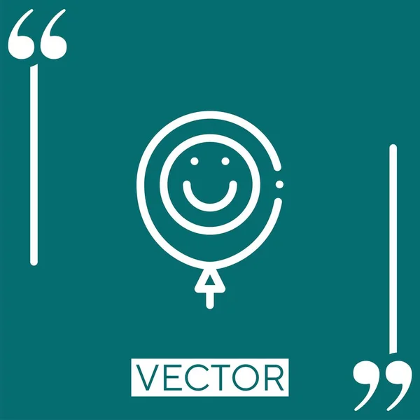 Globo Vector Icono Icono Lineal Línea Carrera Editable — Vector de stock