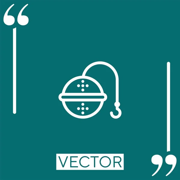 Colador Vector Icono Icono Lineal Línea Carrera Editable — Archivo Imágenes Vectoriales