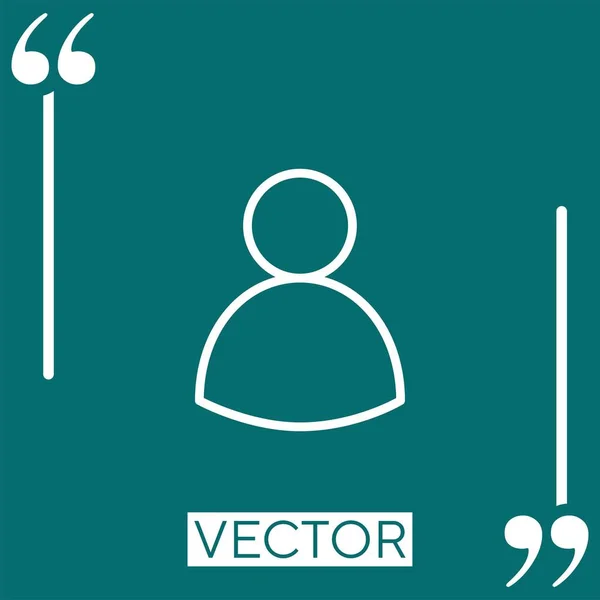 User Vector Icon Linear Icon Editable Stroke Line — Stock Vector