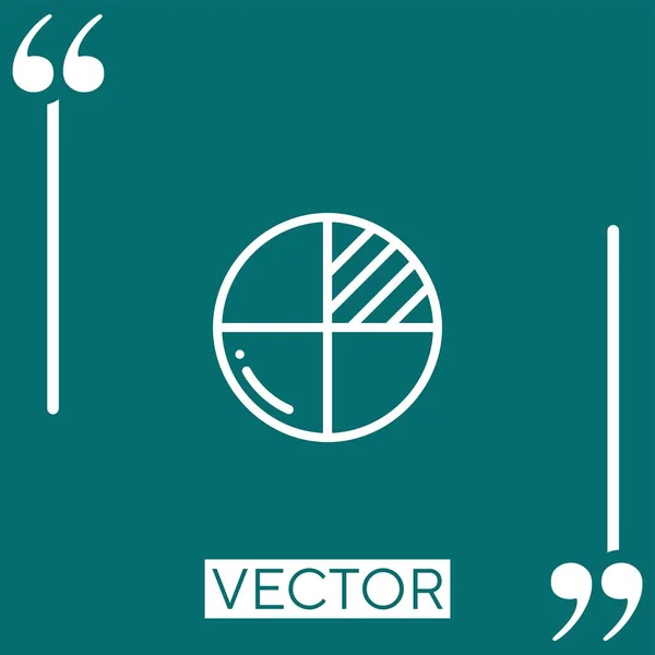 Gráfico Circular Icono Vectorial Icono Lineal Línea Carrera Editable — Vector de stock