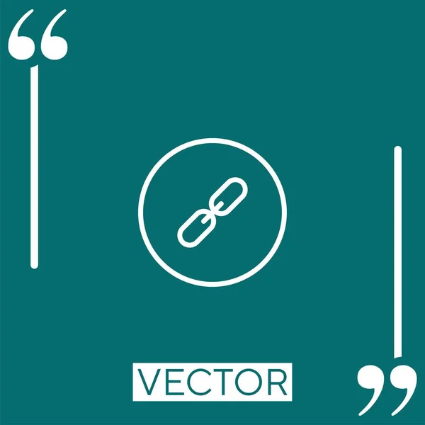 Ícone Vetor Link Ícone Linear Linha Curso Editável — Vetor de Stock