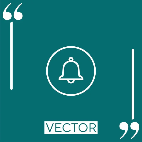 Ícone Vetor Notificação Ícone Linear Linha Curso Editável — Vetor de Stock