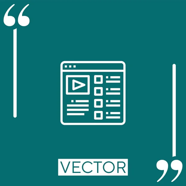 Werbe Vektor Symbol Lineares Symbol Editierbare Strichlinie — Stockvektor