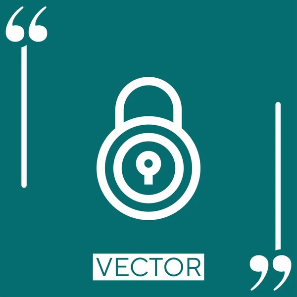 Ícone Vetor Segurança Ícone Linear Linha Curso Editável — Vetor de Stock