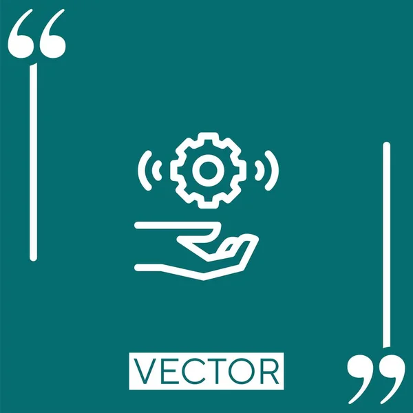 Иконка Вектора Технической Поддержки Редактируемая Линия Хода — стоковый вектор