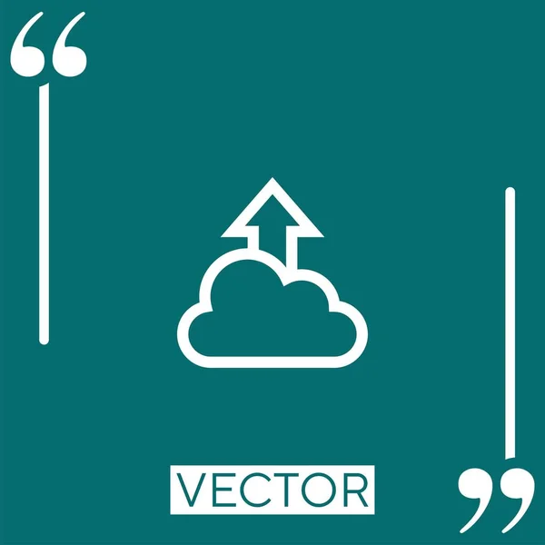 Ícone Vetor Upload Ícone Linear Linha Curso Editável — Vetor de Stock